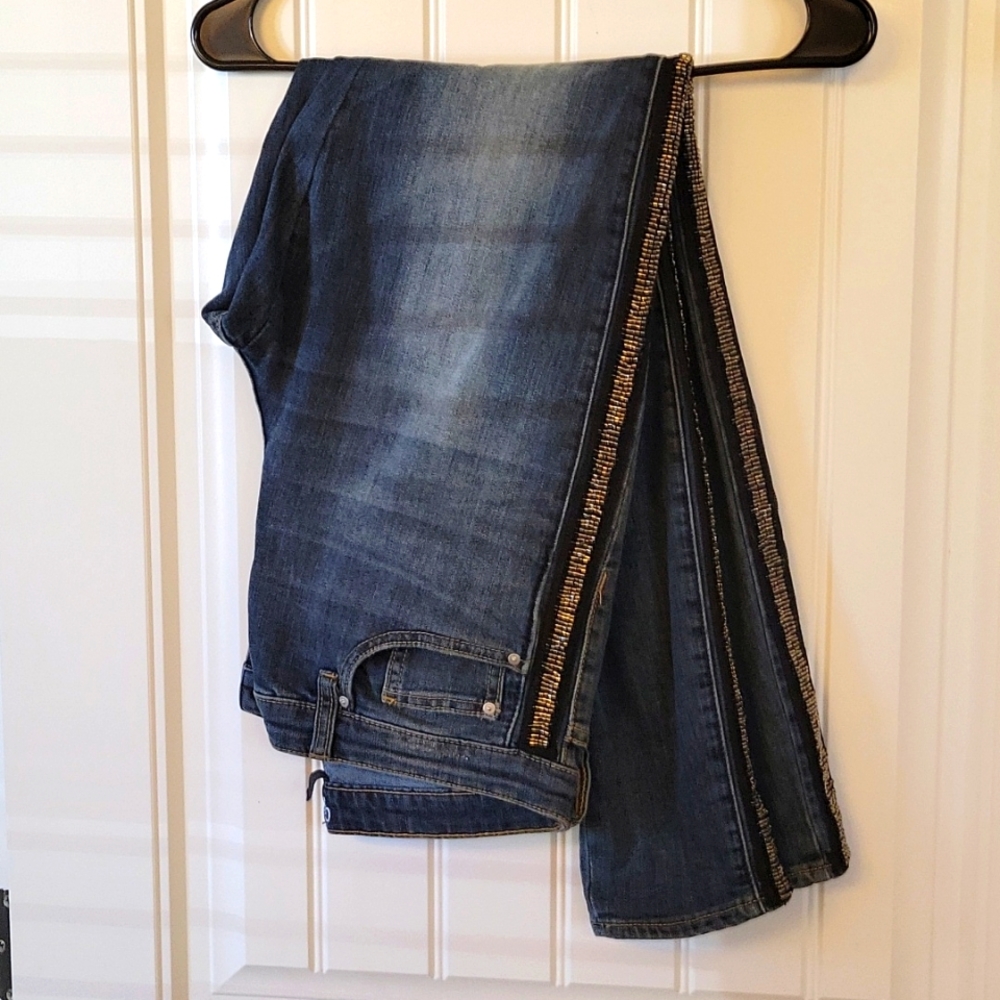 Gap sequin/beaded jeans